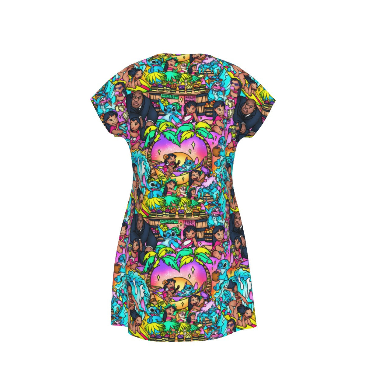 Ohana Island Storybook Scenes - Women's T-Shirt Dress