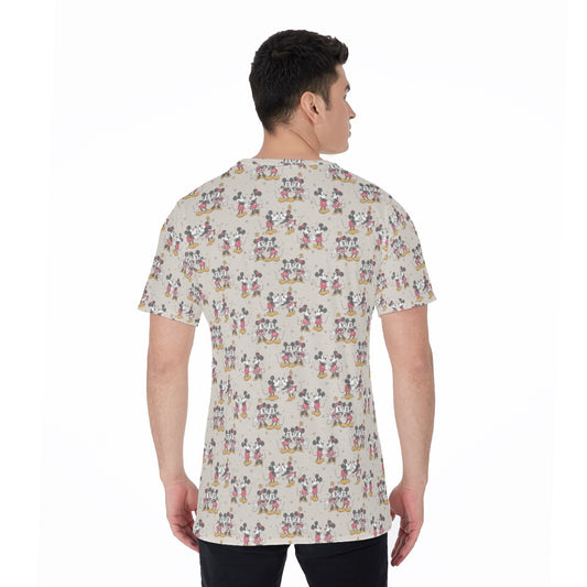 Retro Mouse & Partner - Men's Short Sleeve T-Shirt