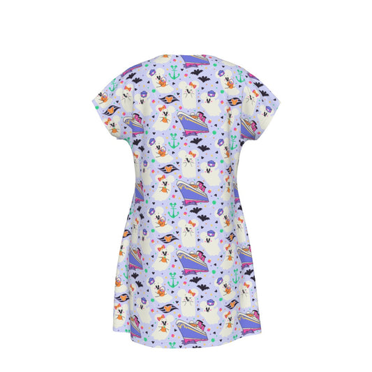 Spooky Sea Ghosts - Women's T-Shirt Dress