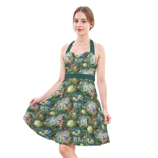 Pixie Fairy in Hollow - Women's Halter Vintage Pocket Dress