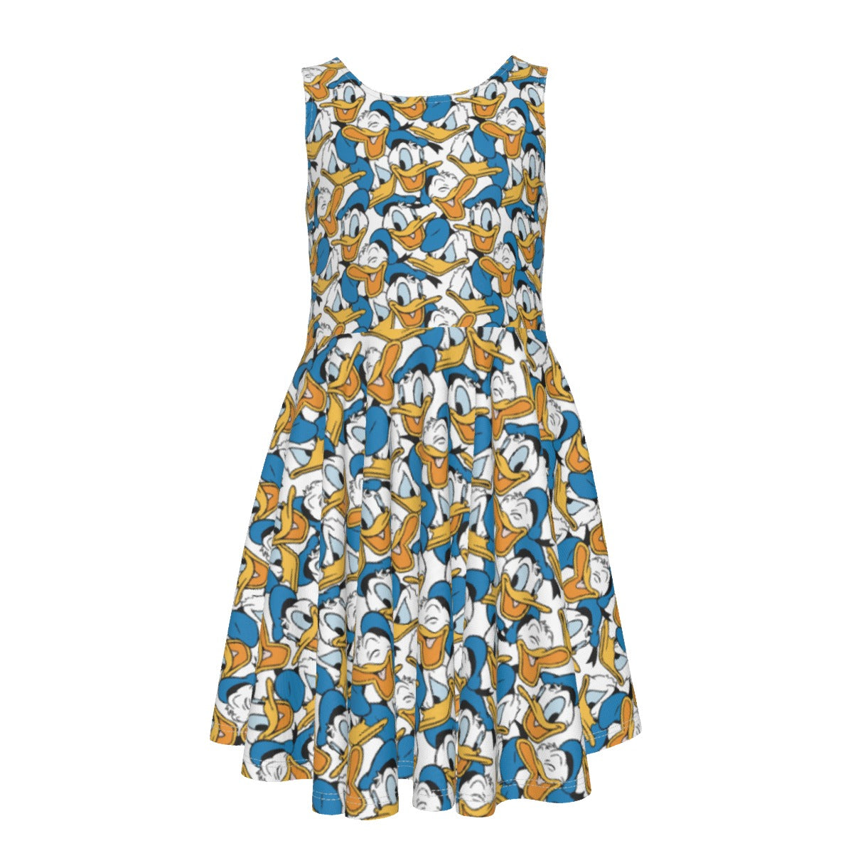 Many Faces of Feisty Duck - Kid's Sleeveless Skater Dress