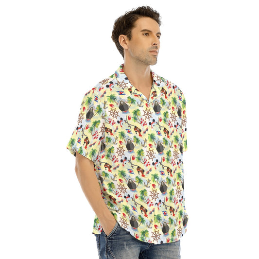 Pirate Night Cruise - Men's Hawaiian Button Up Shirt