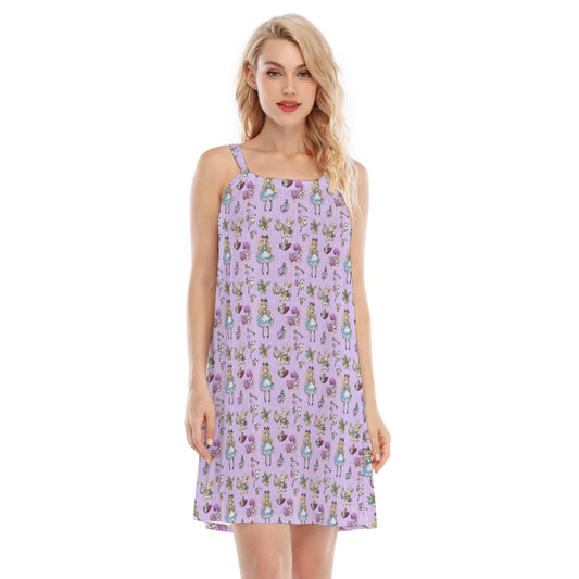 Whimsical Curious Adventure - Women’s Adjustable Sundress
