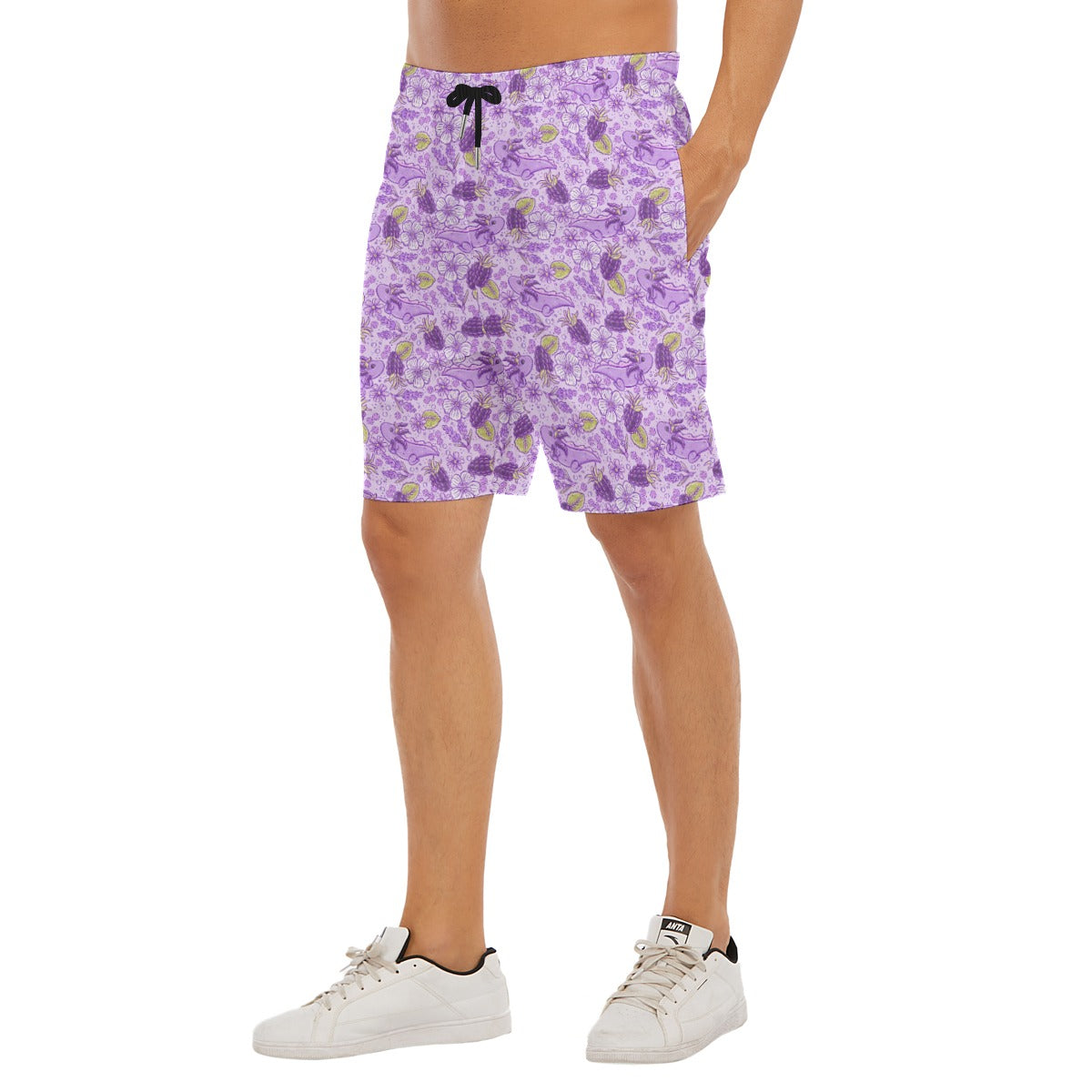 Fruitimals - Blackberry Axolotls - Men’s Pocket Beach Shorts