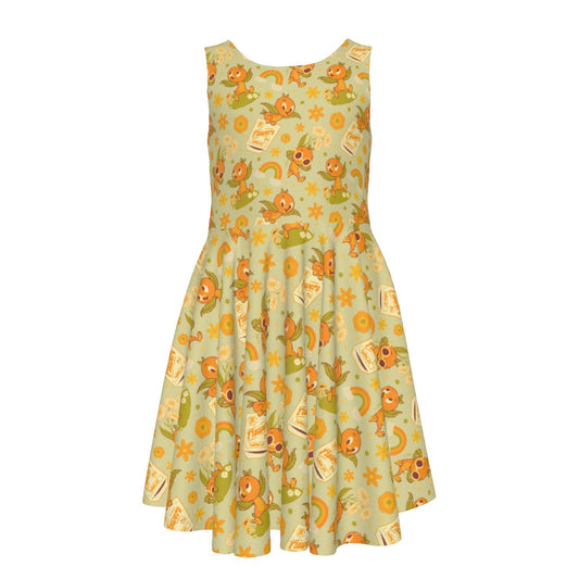Vintage Citrus Garden - Kid's Sleeveless Skater Dress