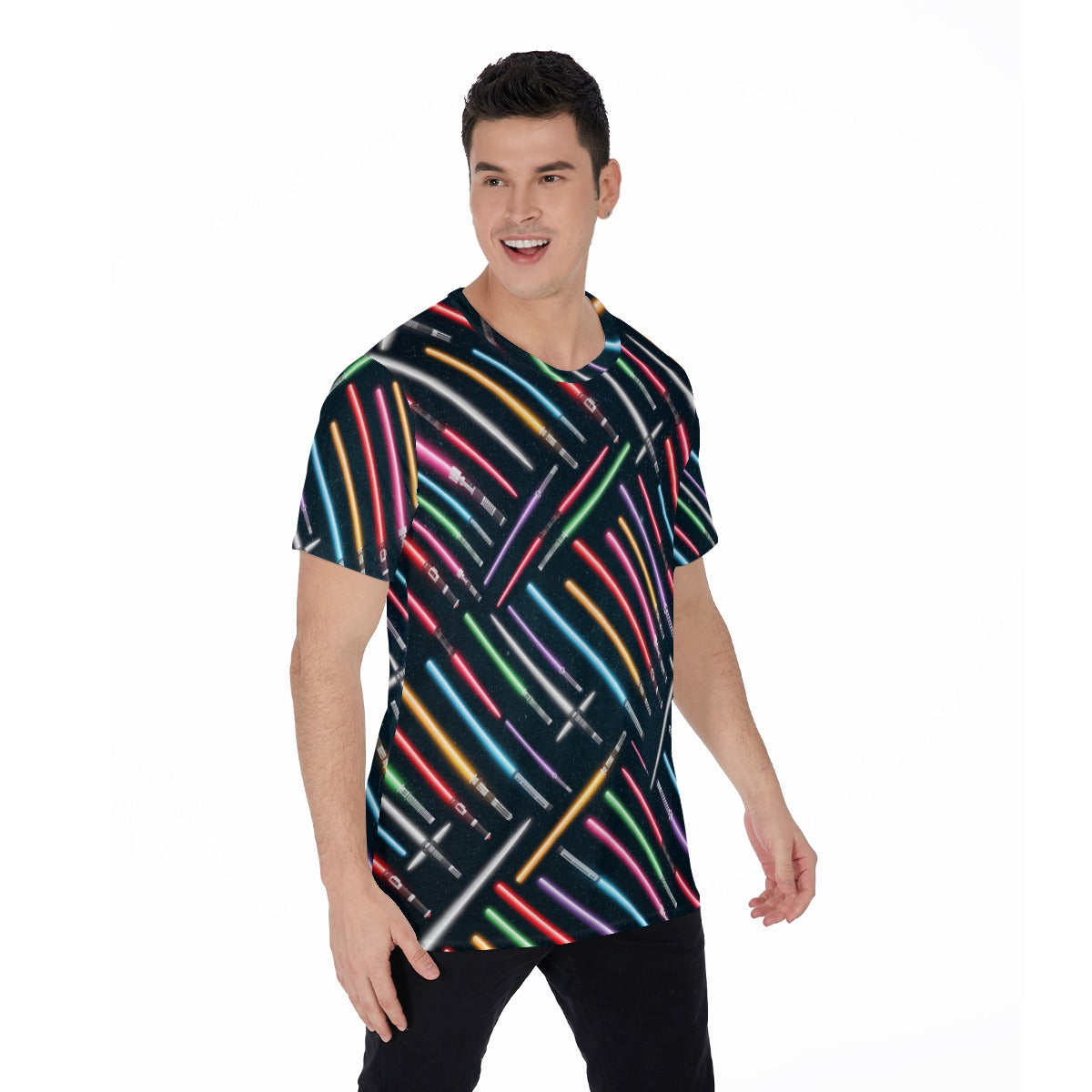 Vibrant Galaxy Sabers - Men's Short Sleeve T-Shirt