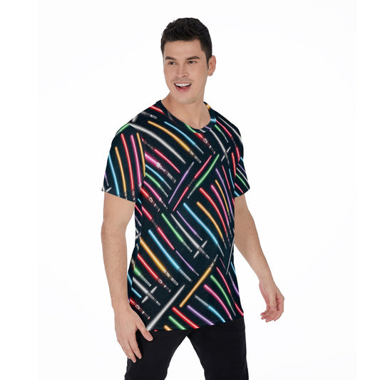 Vibrant Galaxy Sabers - Men's Short Sleeve T-Shirt