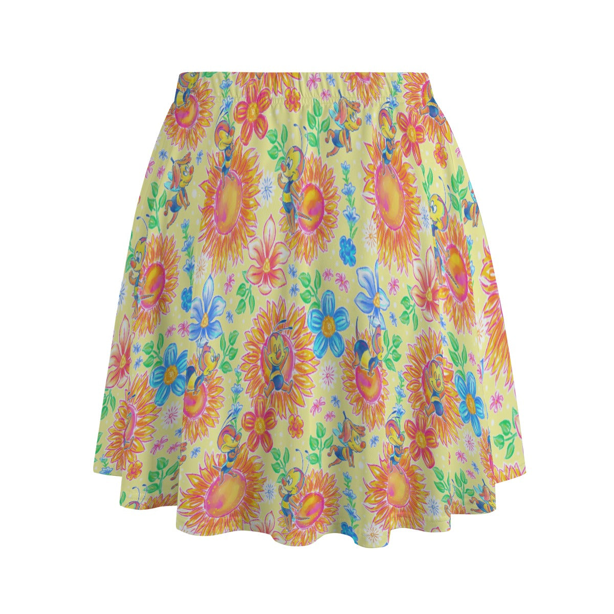 Buzzing Garden Buddy - Women's Pocket Skater Skirt