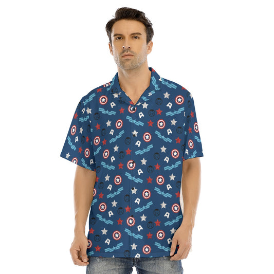 American Superhero - Men's Hawaiian Button Up Shirt