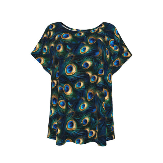 Animal Print - Peacock - Women’s Relaxed Fit Scoop Tee
