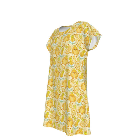 Fruitimals - Pineapple Penguins - Women's T-Shirt Dress