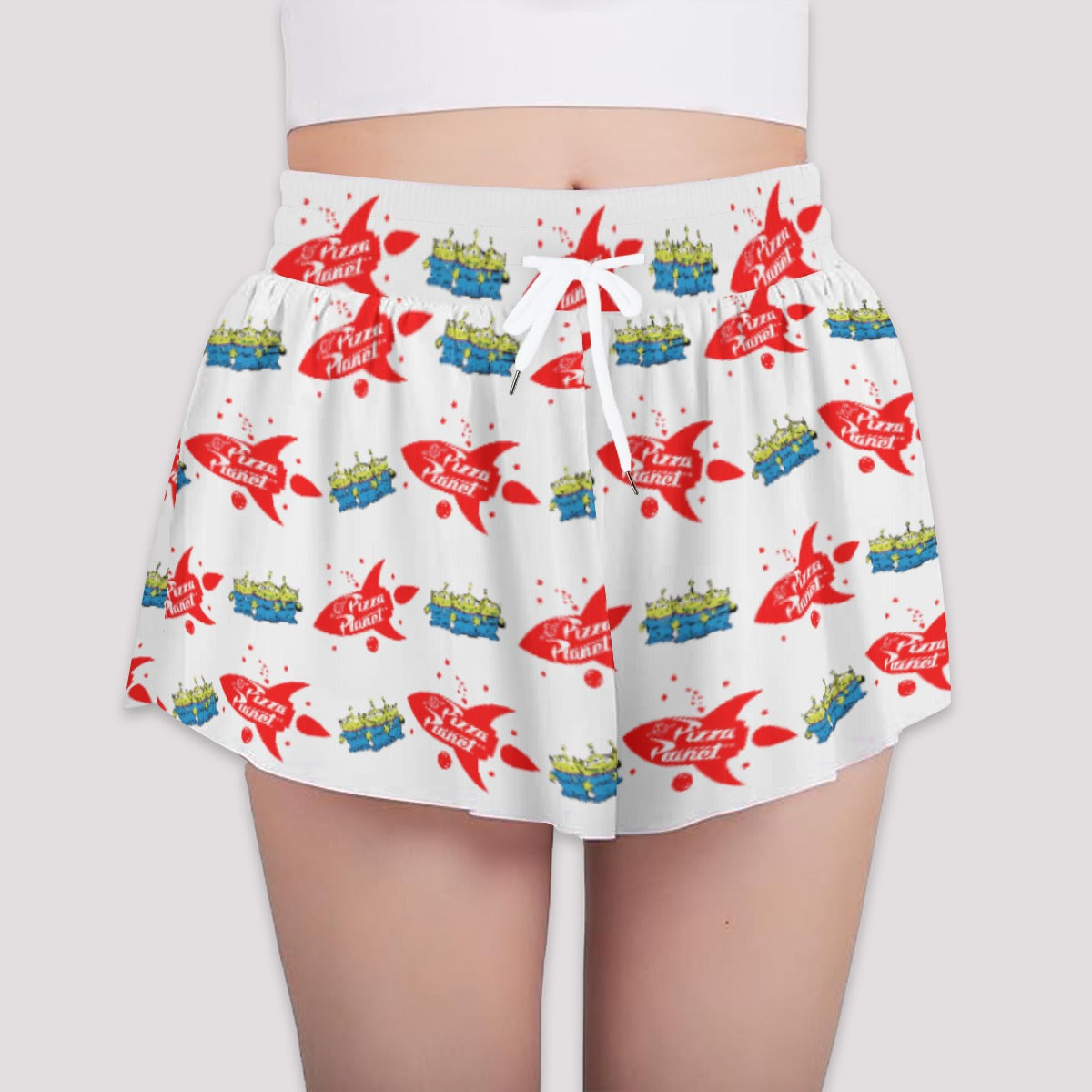 Galactic Rocket Party - Girls’ Flowy Pocket Shorts