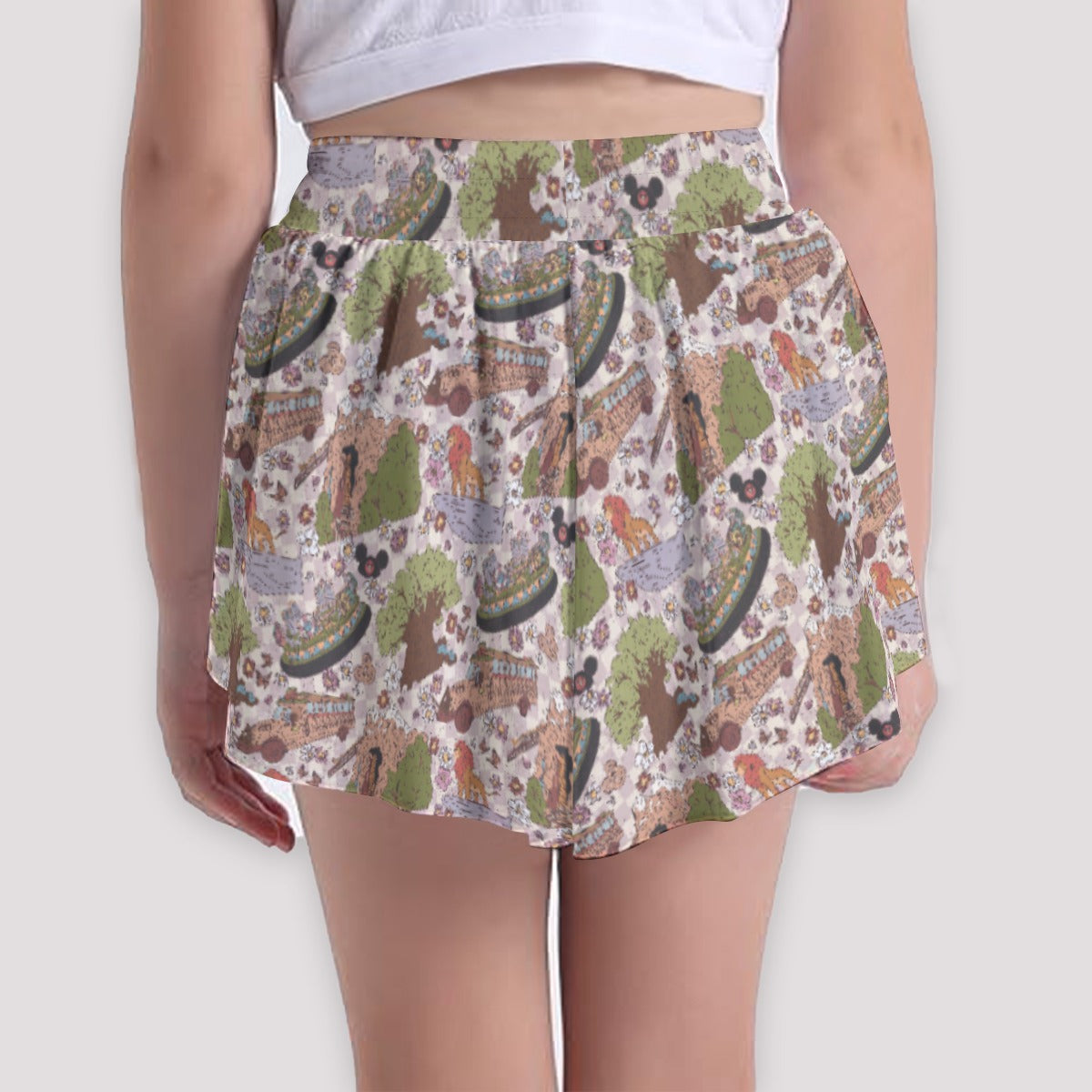 Hand Drawn AK - Girls’ Flowy Pocket Shorts