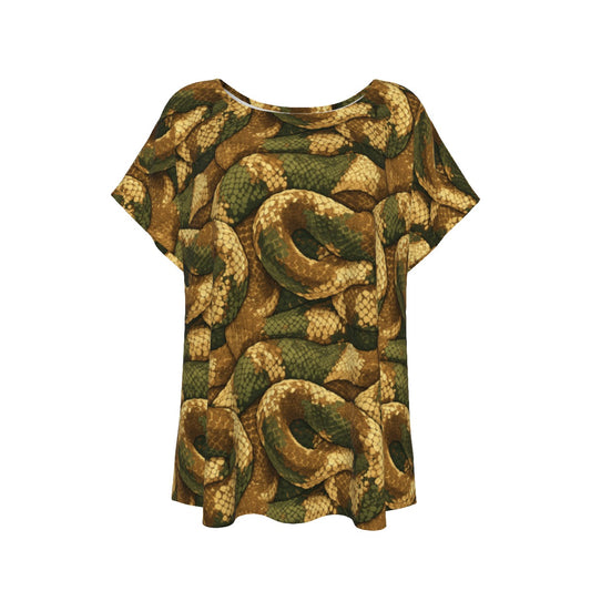 Animal Print - Snake - Women’s Relaxed Fit Scoop Tee