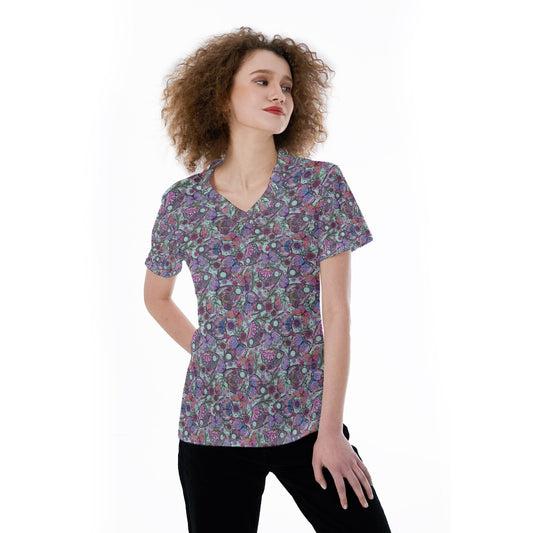 Butterfly Planchettes - Women's Short Sleeve V-Neck T-Shirt