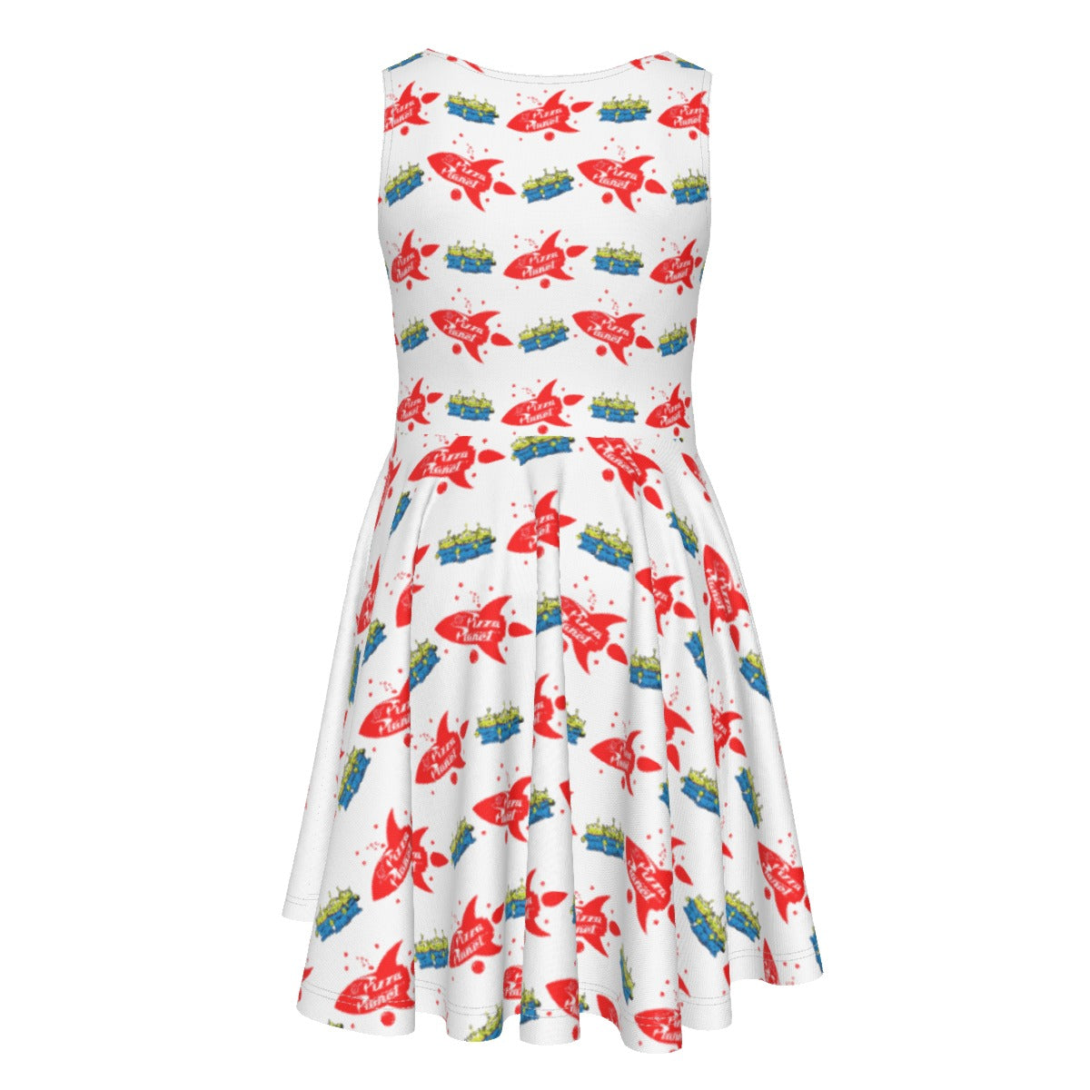 Galactic Rocket Party - Kid's Sleeveless Skater Dress
