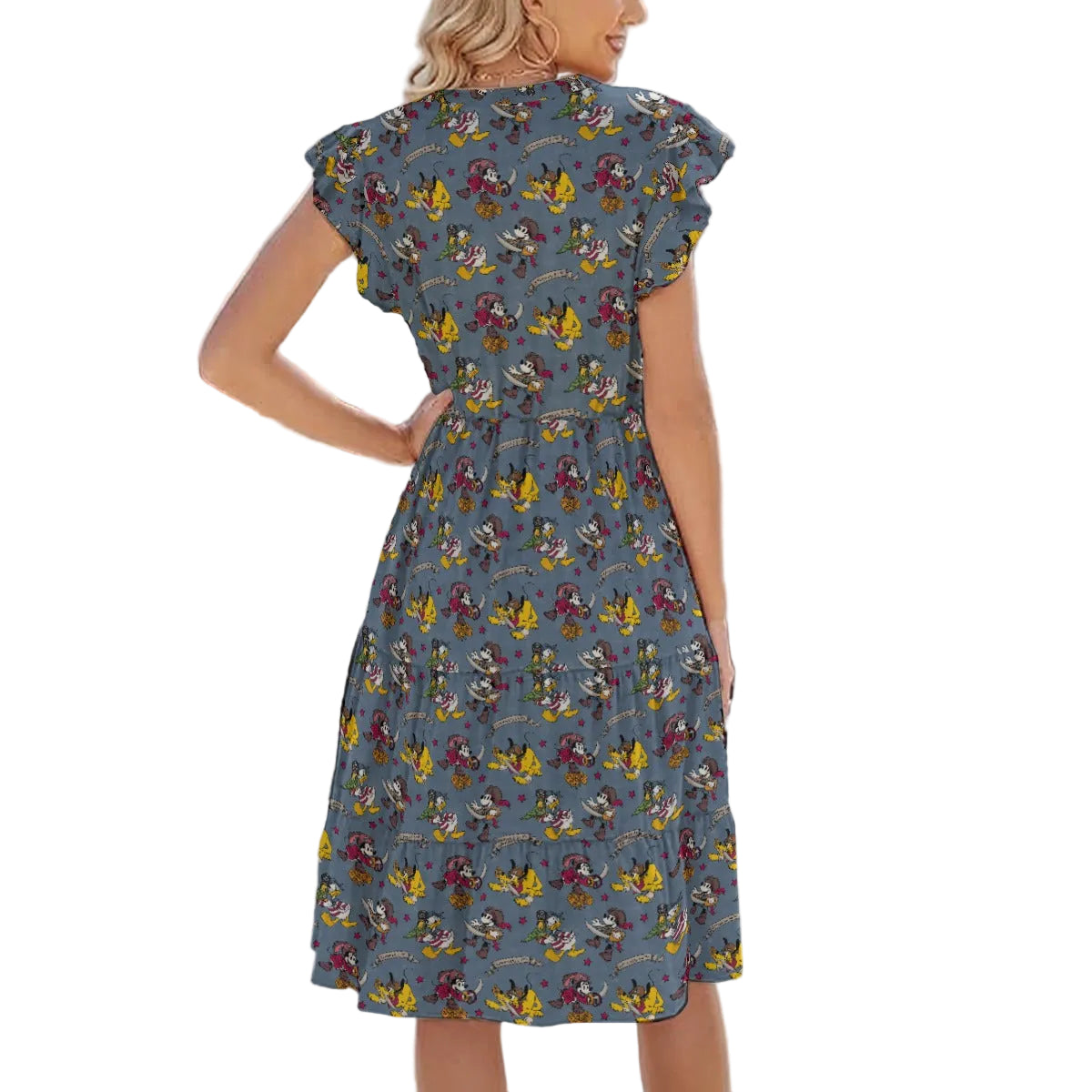 Cruise Pirate Night - Women's Tiered Pocket Midi Dress