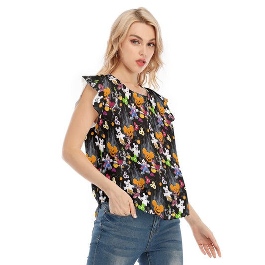 Mouse Gang Trick or Treat - Women’s Flutter Sleeve Top