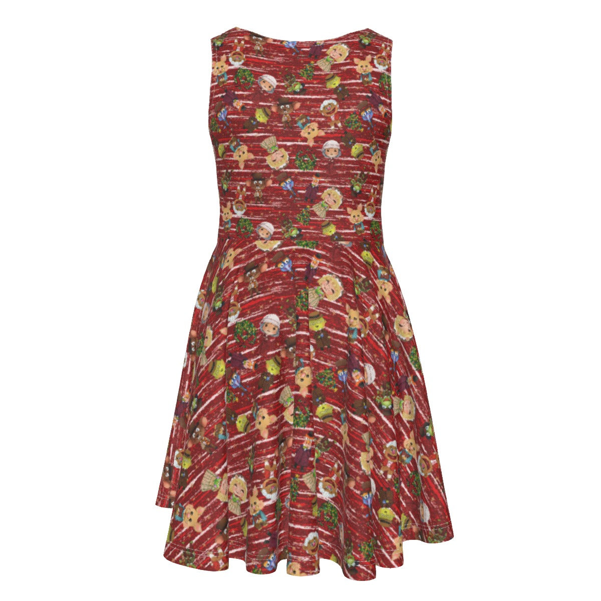 A Very Festive Puppet Christmas - Kid's Sleeveless Skater Dress
