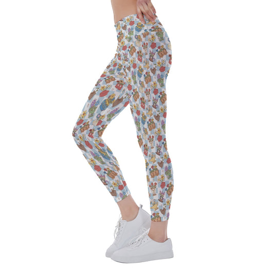 Flourishing Fairytale Pots - Women's Yoga Leggings