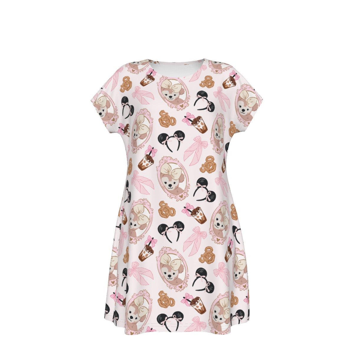 Bow Bear Sweet Day - Women's T-Shirt Dress