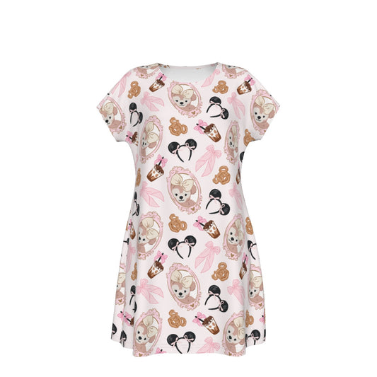 Bow Bear Sweet Day - Women's T-Shirt Dress