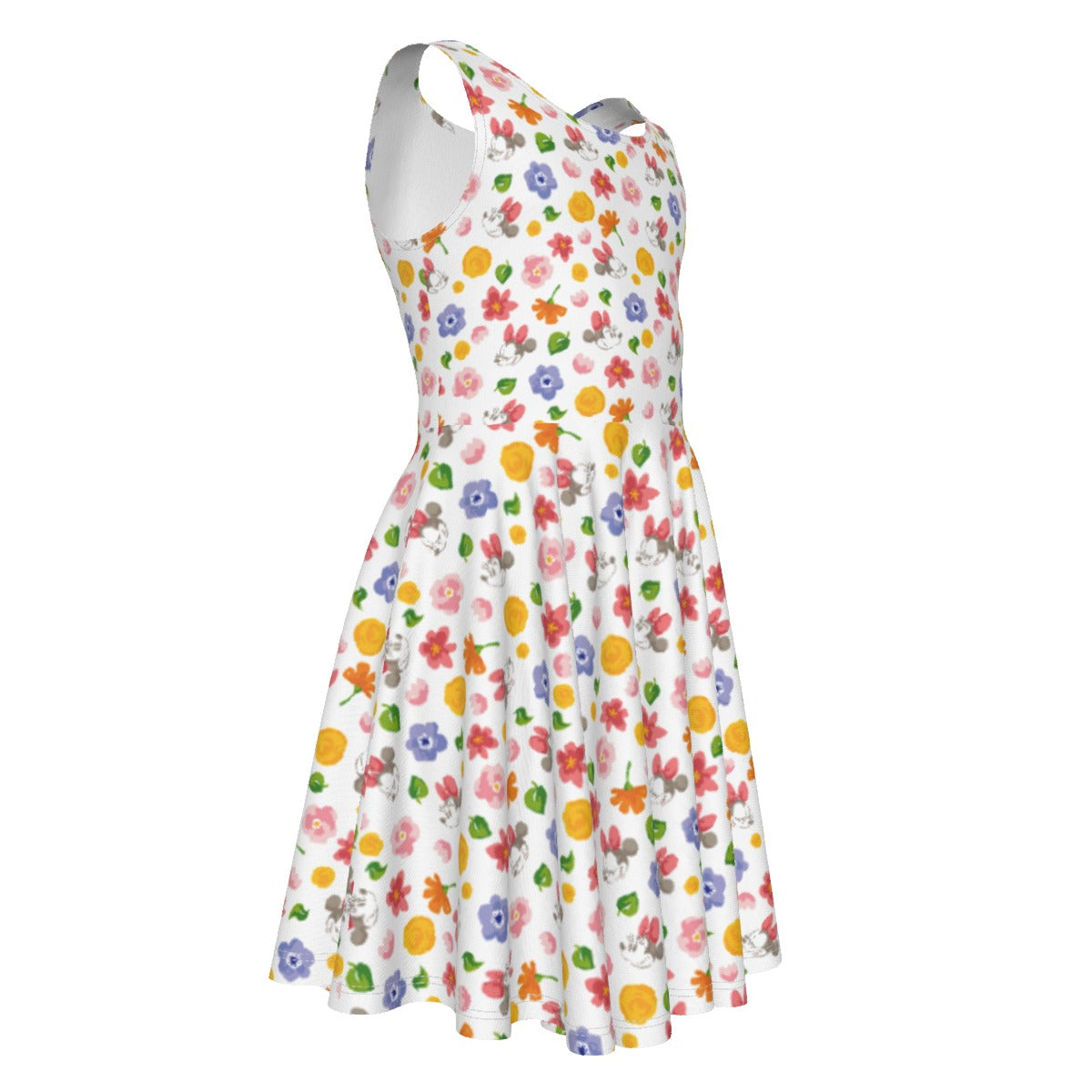 Floral Friends Springtimennie - Kid's Sleeveless Skater Dress