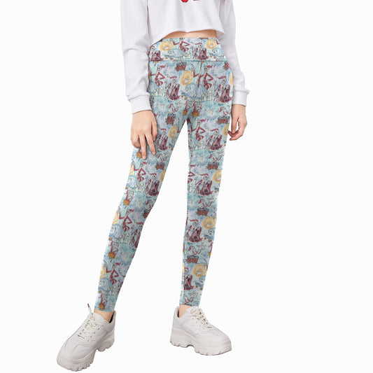 Santa Jack with Sally & Ghost Dog - Kid's Leggings