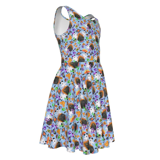 Halloween On The High Seas - Kid's Sleeveless Skater Dress