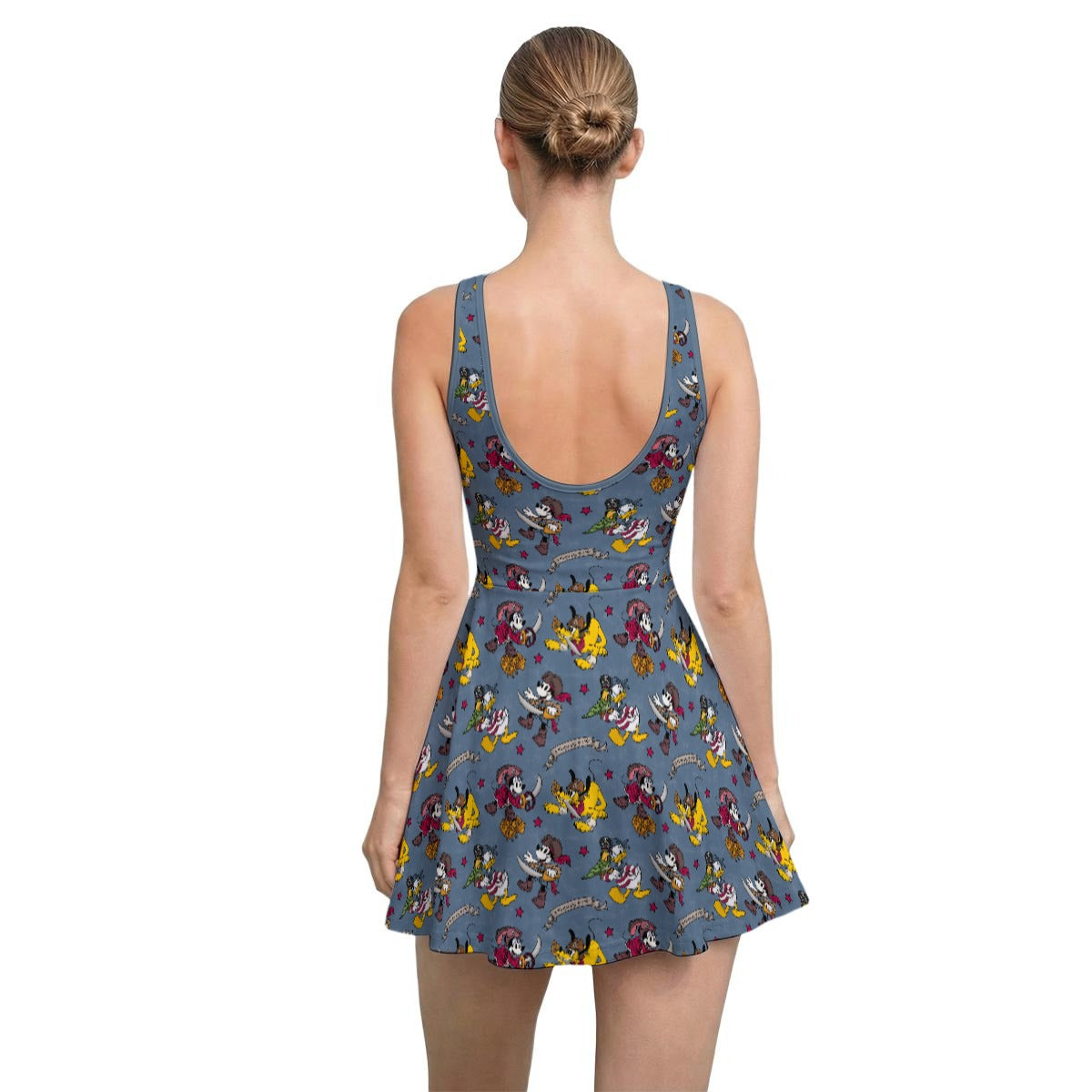 Cruise Pirate Night - Women’s Sleeveless Athletic Skater Dress with Built-In Shorts