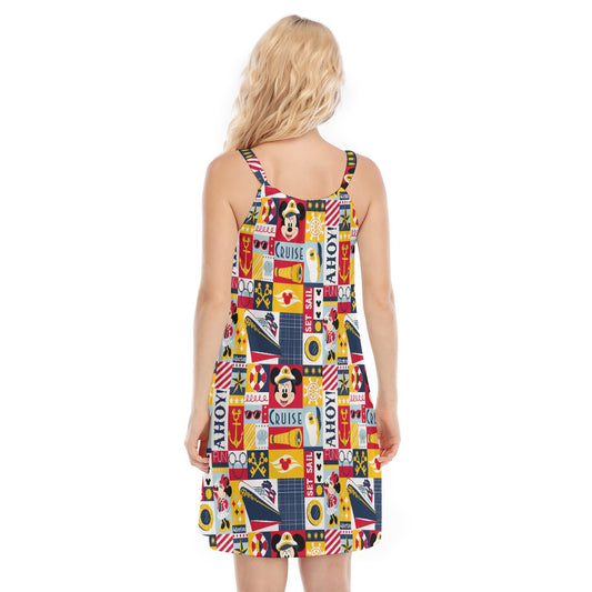 Nautical Cruise Patchwork - Women’s Adjustable Sundress