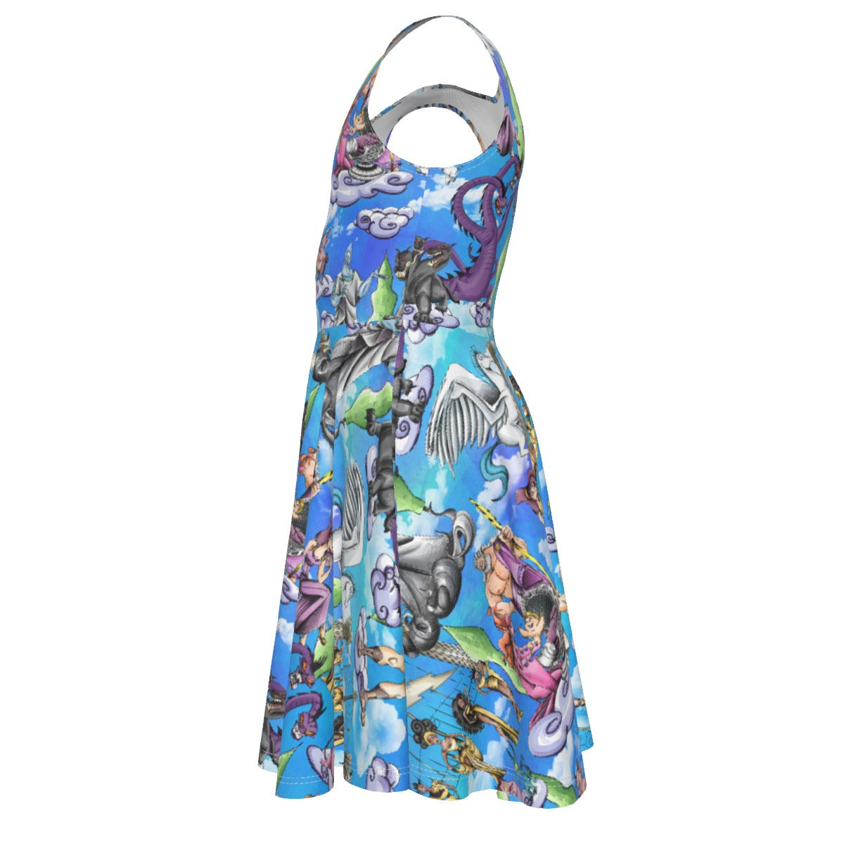 Mythic Hero Chaos Clouds - Kid's Sleeveless Skater Dress