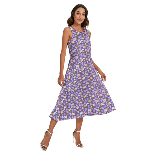 Mystical Manta Rays - Women’s Diagonal Pocket Midi Dress