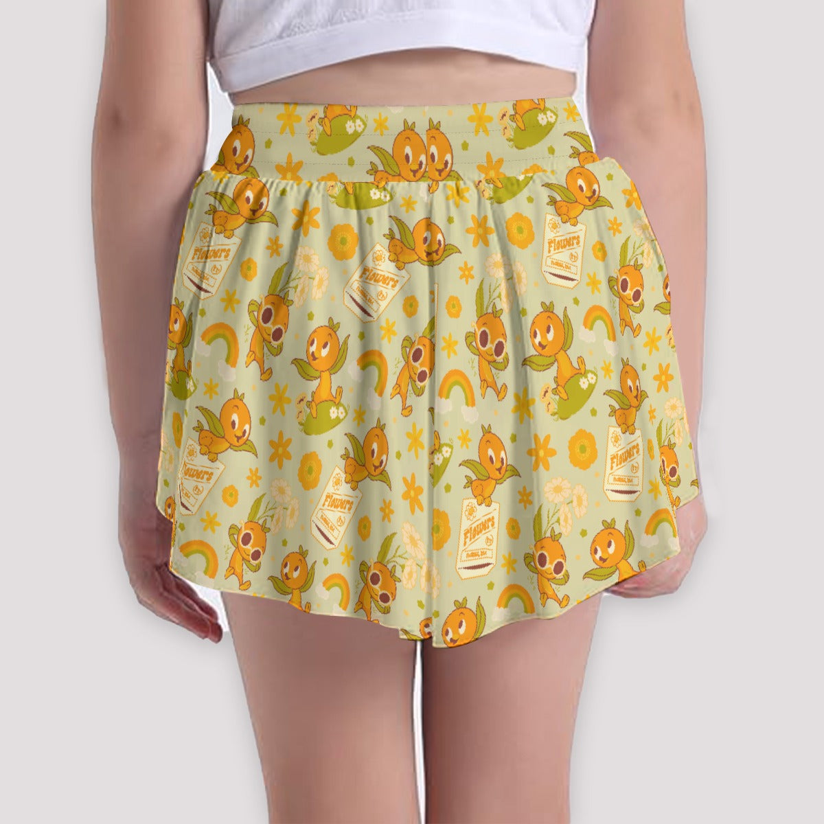 Vintage Citrus Garden - Girls’ Flowy Pocket Shorts