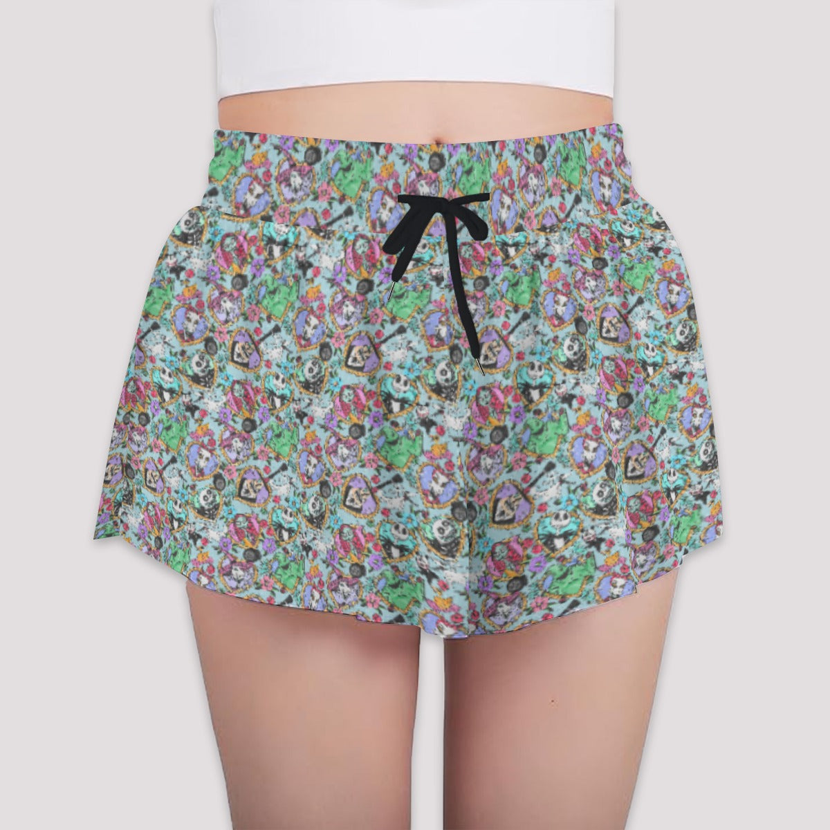 Tattoo Hearts Spooky Crew - Girls’ Flowy Pocket Shorts