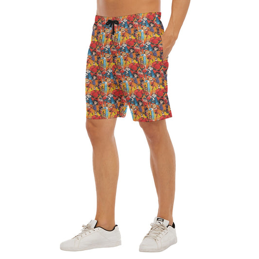 Super Squad Sketched - Men’s Pocket Beach Shorts