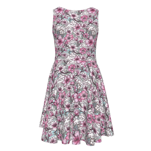 Fairytale Florals - Mulan Inspired - Kid's Sleeveless Skater Dress