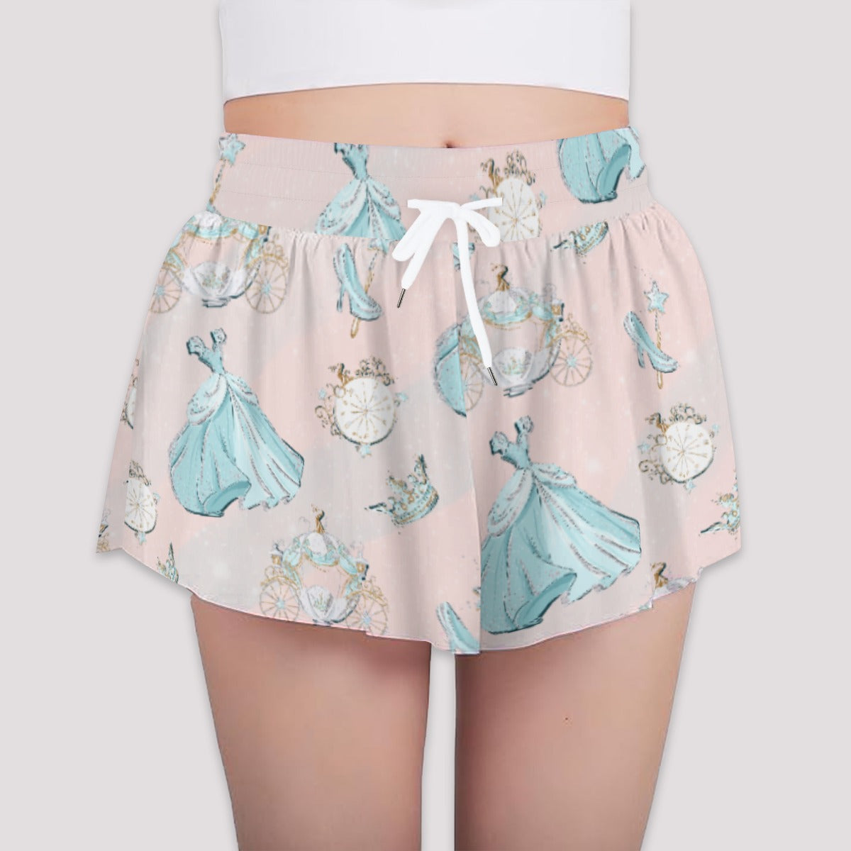 Pastel Midnight Magic - Girls’ Flowy Pocket Shorts