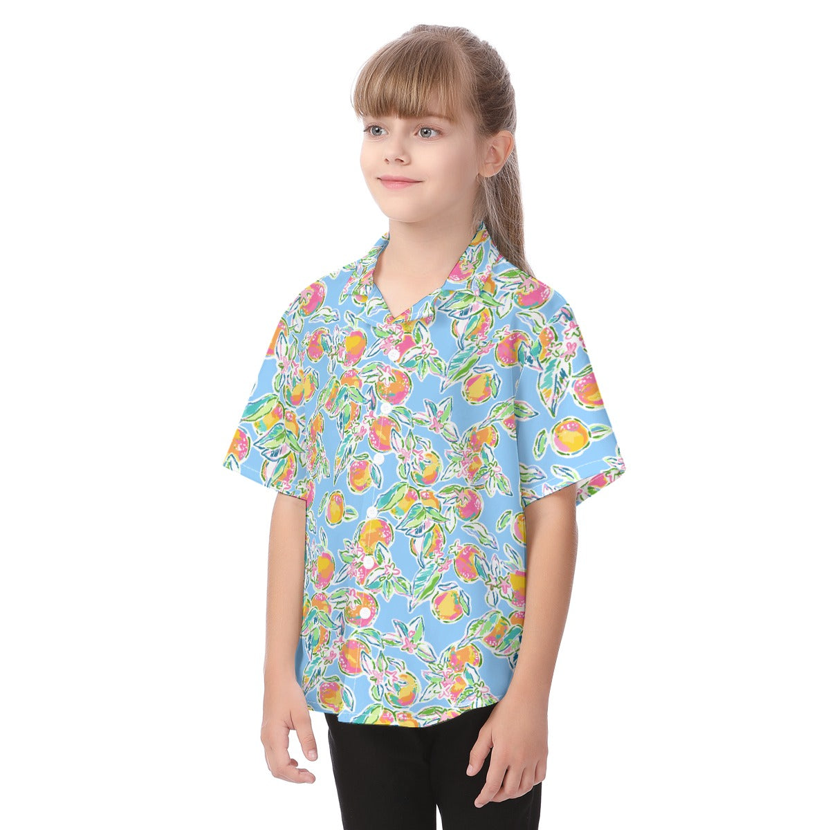 Peachy Keen - Kid's Hawaiian Button Up Shirt