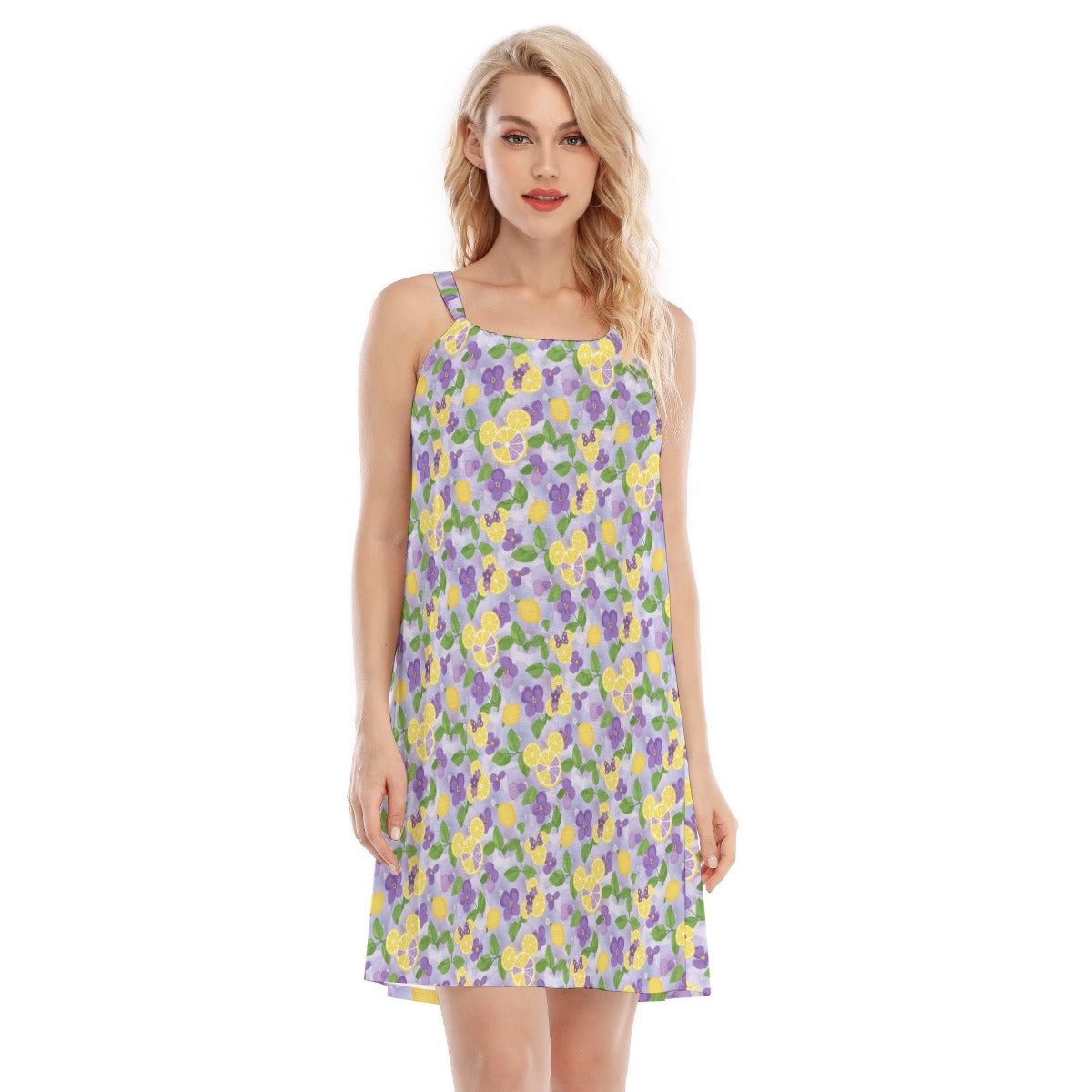 Vivacious Violet Lemonade - Women’s Adjustable Sundress