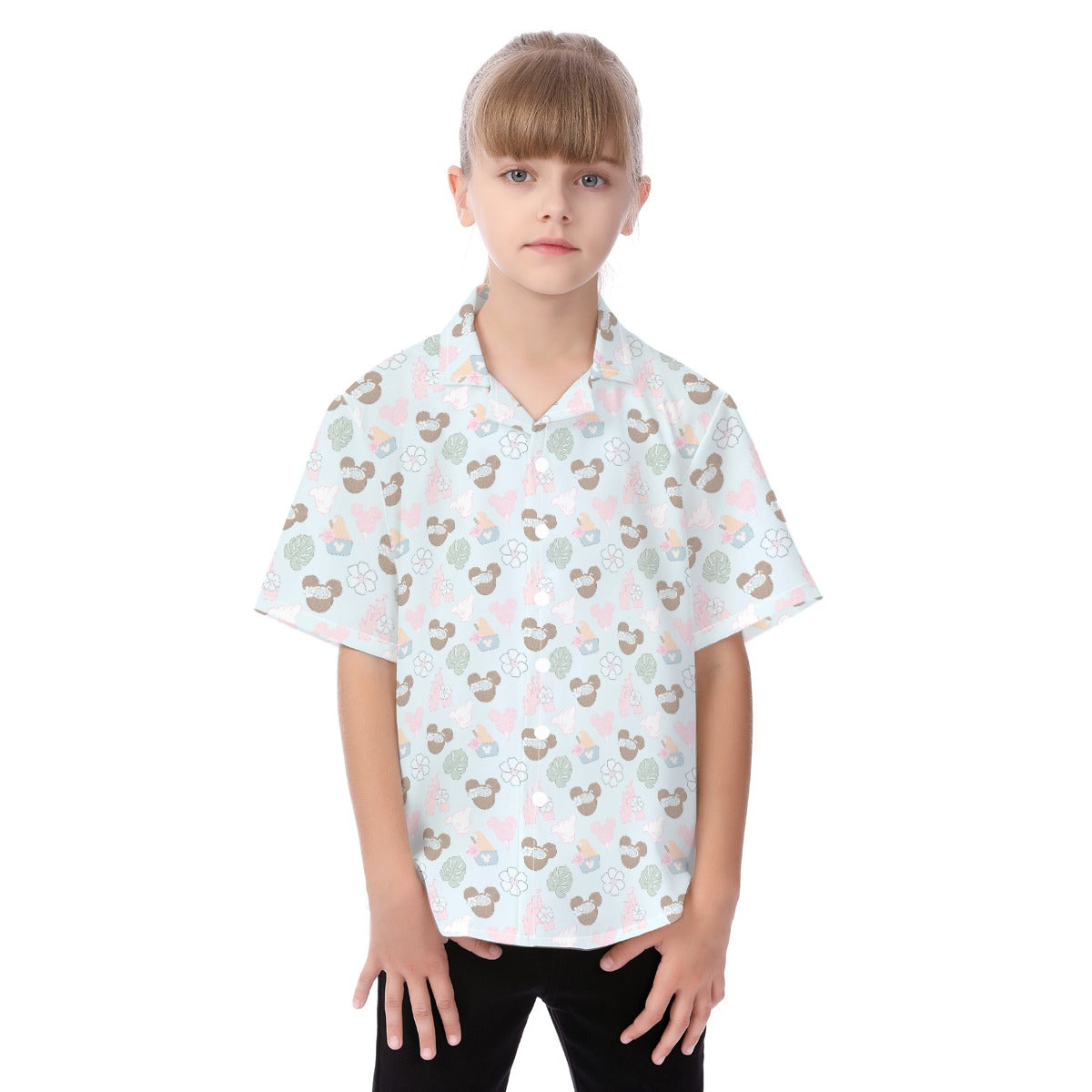 Pastel Island Treats - Kid's Hawaiian Button Up Shirt
