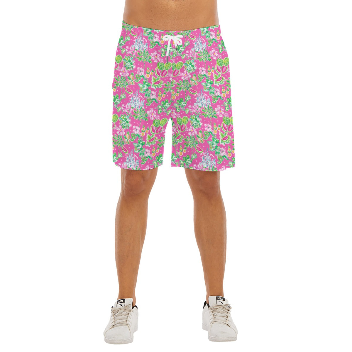 Bright Tropical Vibes - Watermelon Mouse Duo - Men’s Pocket Beach Shorts