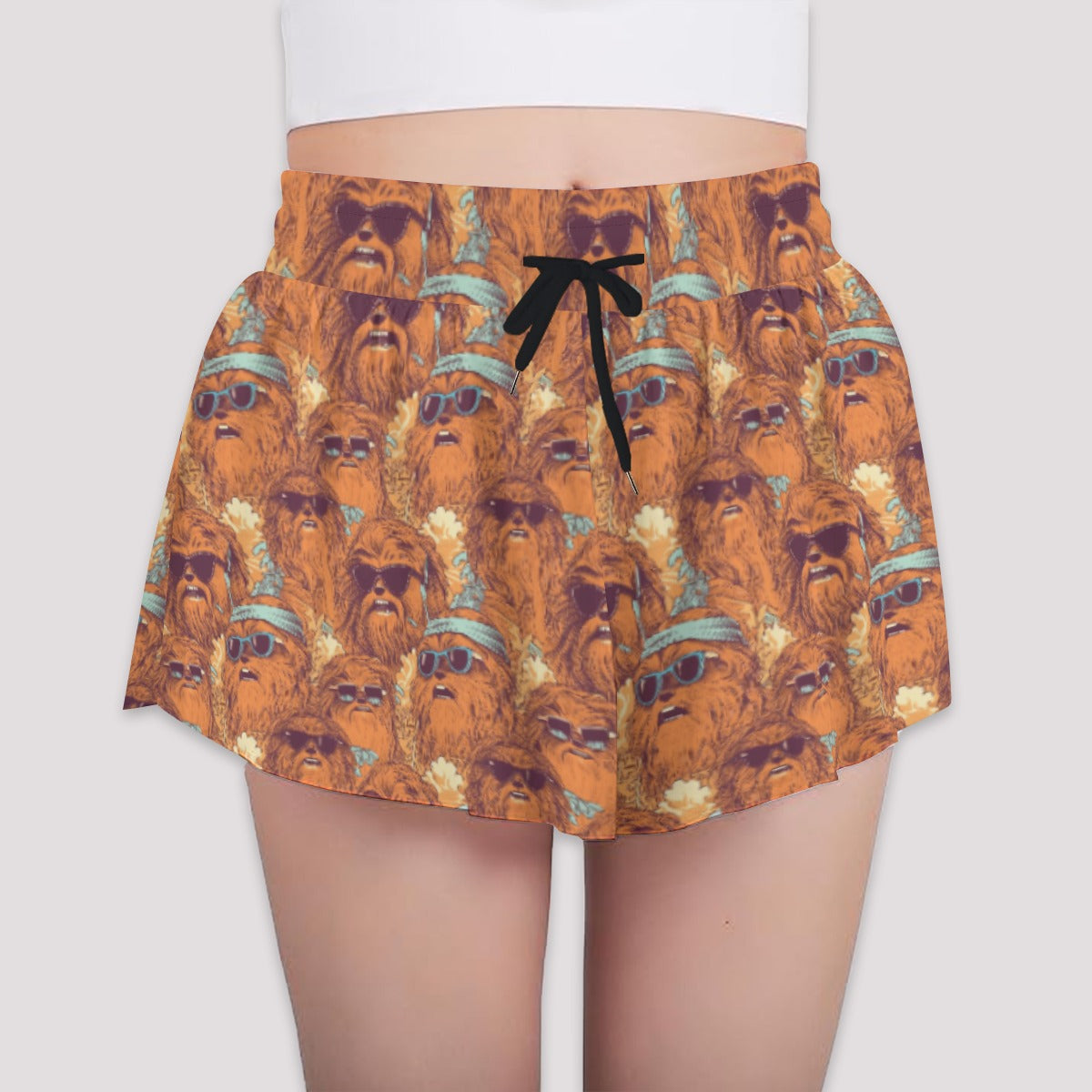 Retro Furry Friend Summer Vibes - Girls’ Flowy Pocket Shorts