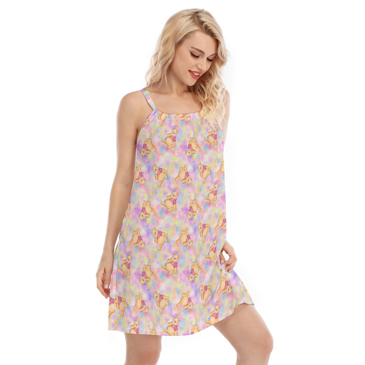 Watercolor Honey Bear - Women’s Adjustable Sundress