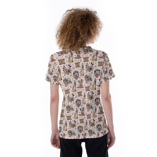 Victorian Holiday Celebration - Women's Short Sleeve V-Neck T-Shirt