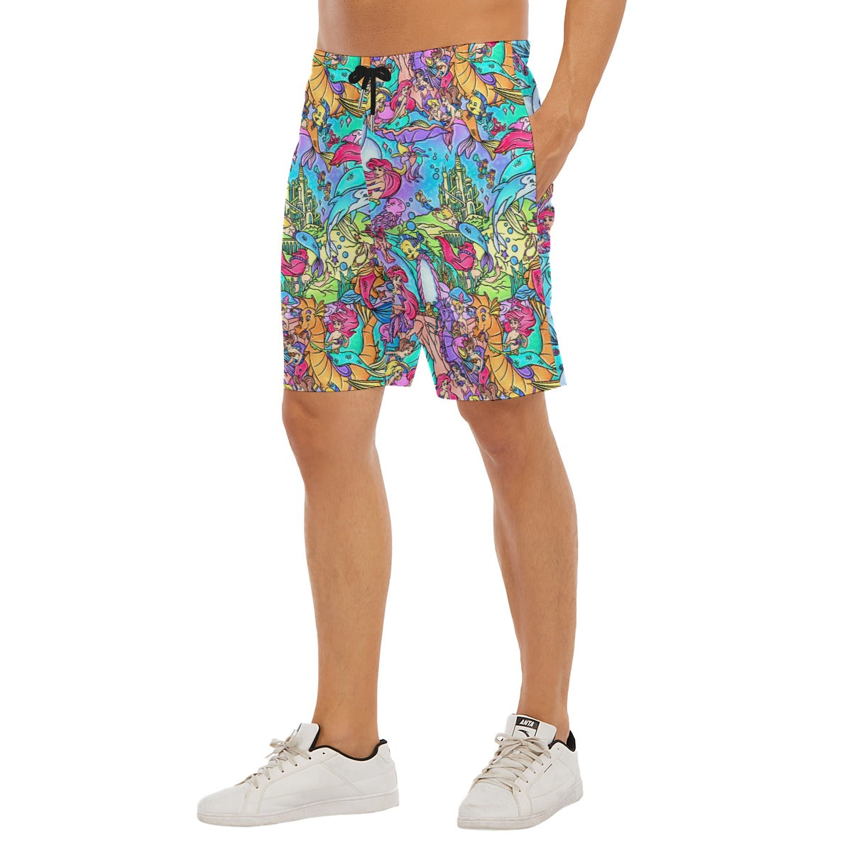 Under the Sea Storybook Scenes - Men’s Pocket Beach Shorts