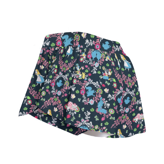 Garden Whimsy - Wonderland Dreams - Women's Flowy Pocket Shorts