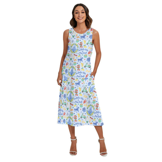 Sweet Life Pixie Dust - Women’s Diagonal Pocket Midi Dress