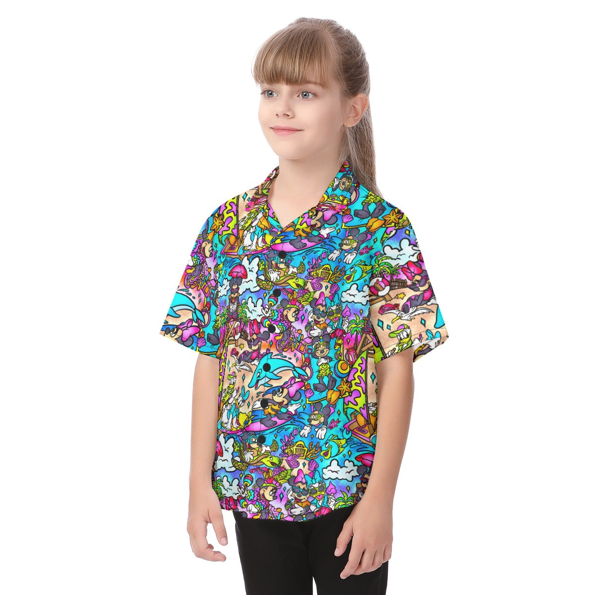 Island Beach Bash - Kid's Hawaiian Button Up Shirt