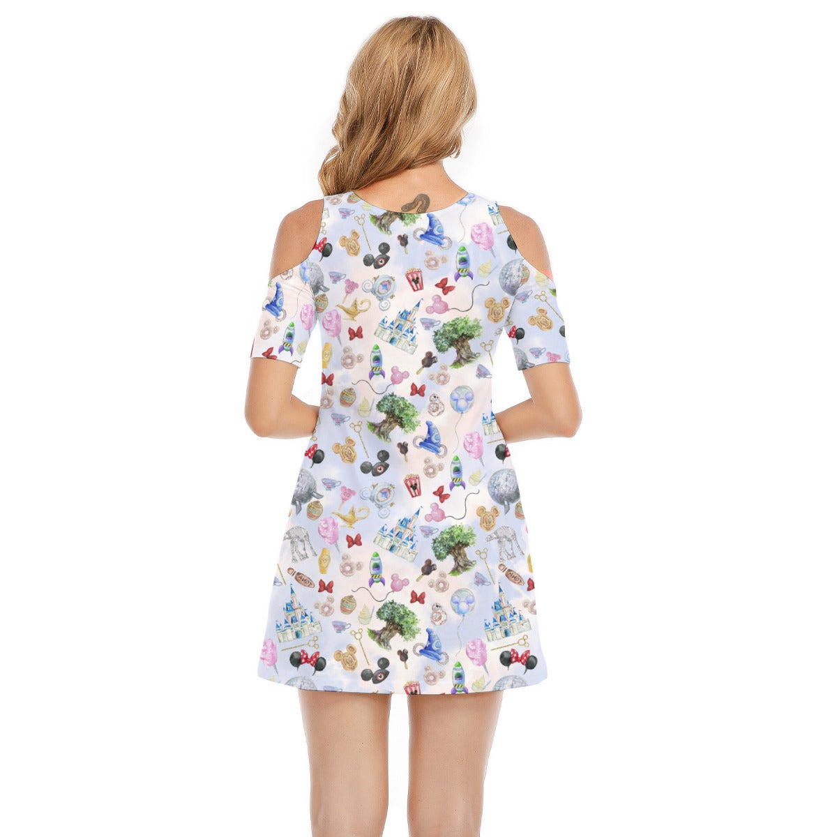 WDW Park Hopper - Women's Cold Shoulder Cotton Dress